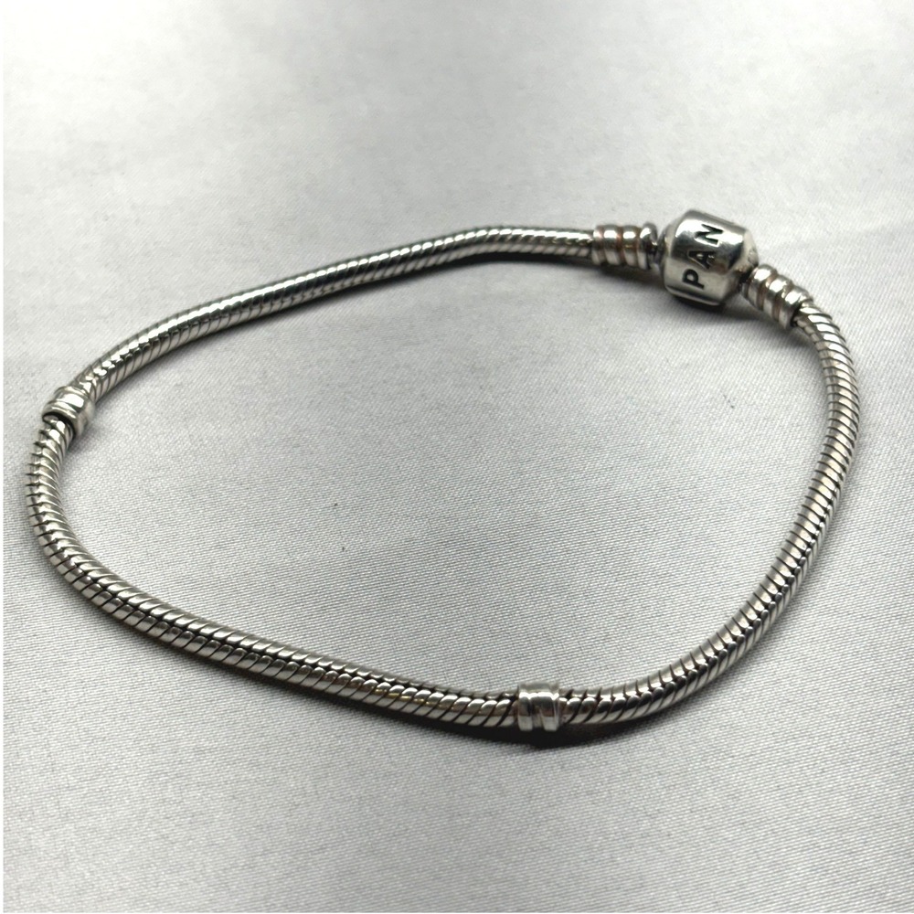 Pandora Moments Snake Chain Bracelet Women 8in Silver Excellent 925 ALE Barrel